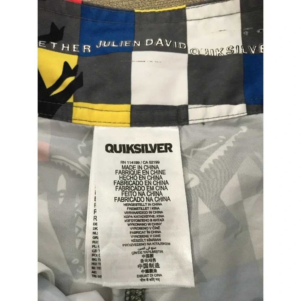 Quiksilver Julien David Size 28 Board Shorts Excellent‎ Condition! Swim Trunks